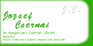 jozsef csernai business card
