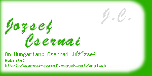 jozsef csernai business card